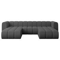 WOHNLANDSCHAFT modulares Sofa Joren-U1 - 319x177x70 cm Grau - Grau, Holzwerkstoff/Textil (319/70/177cm) - ALTDECOR