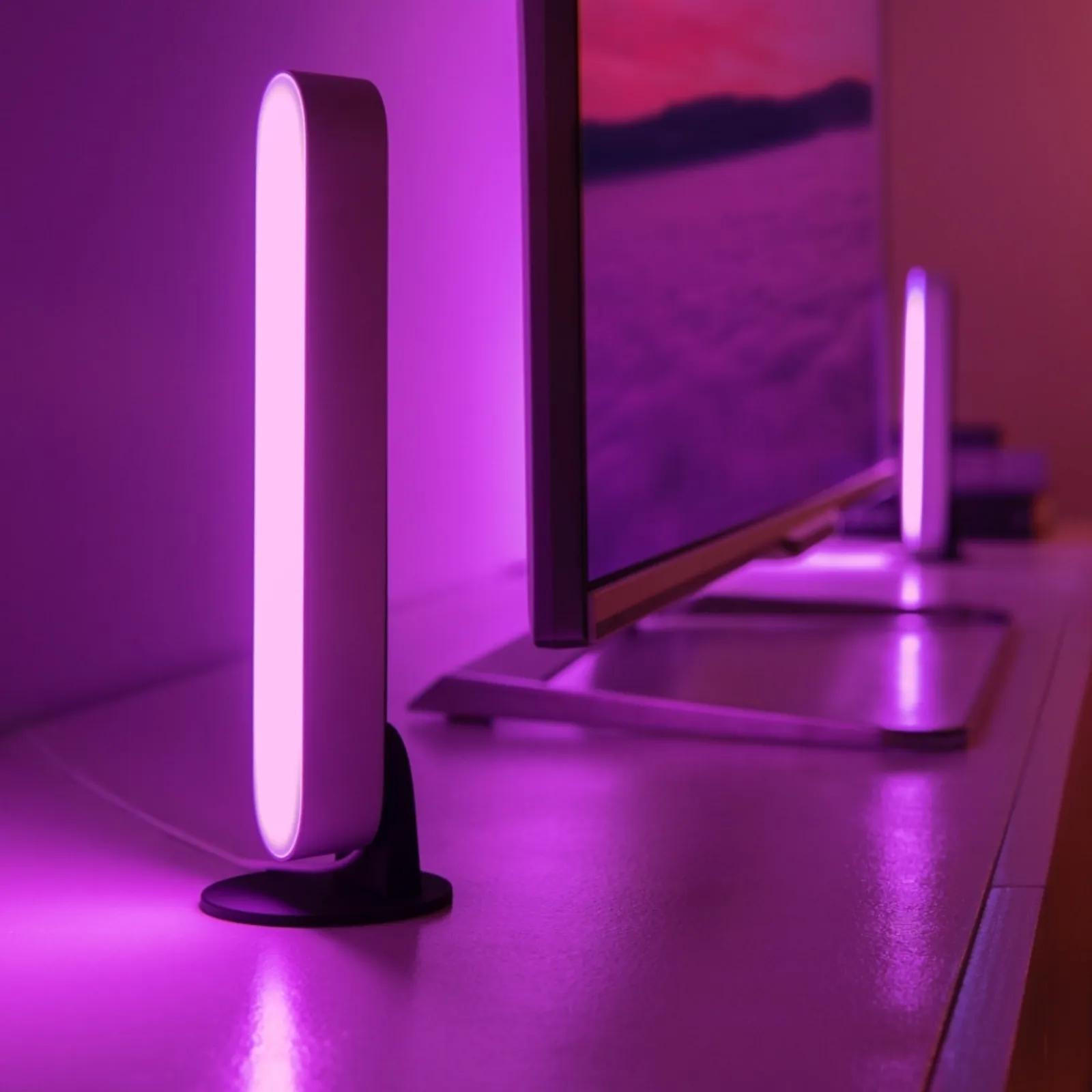TISCHLEUCHTE Play Set Weiß - Schwarz/Weiß, Kunststoff (3.6/25.2/4.3cm) - Philips HUE