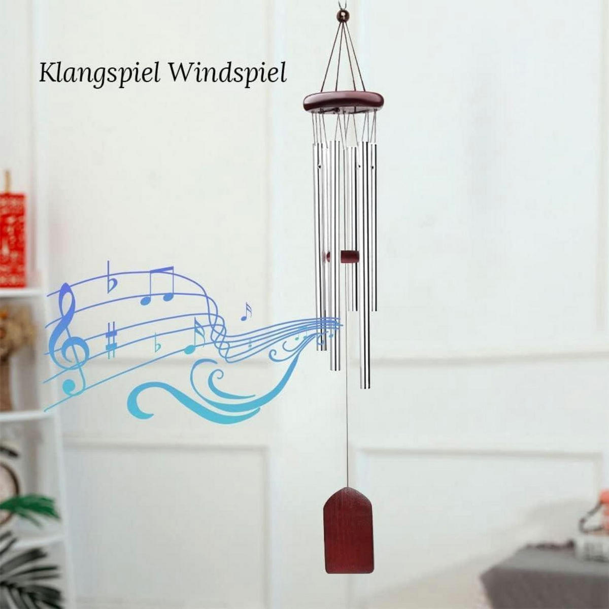 WINDSPIEL Aluminiumlegierung 65 cm Rotbraun - Braun, Metall (8.5/8.5/65cm)