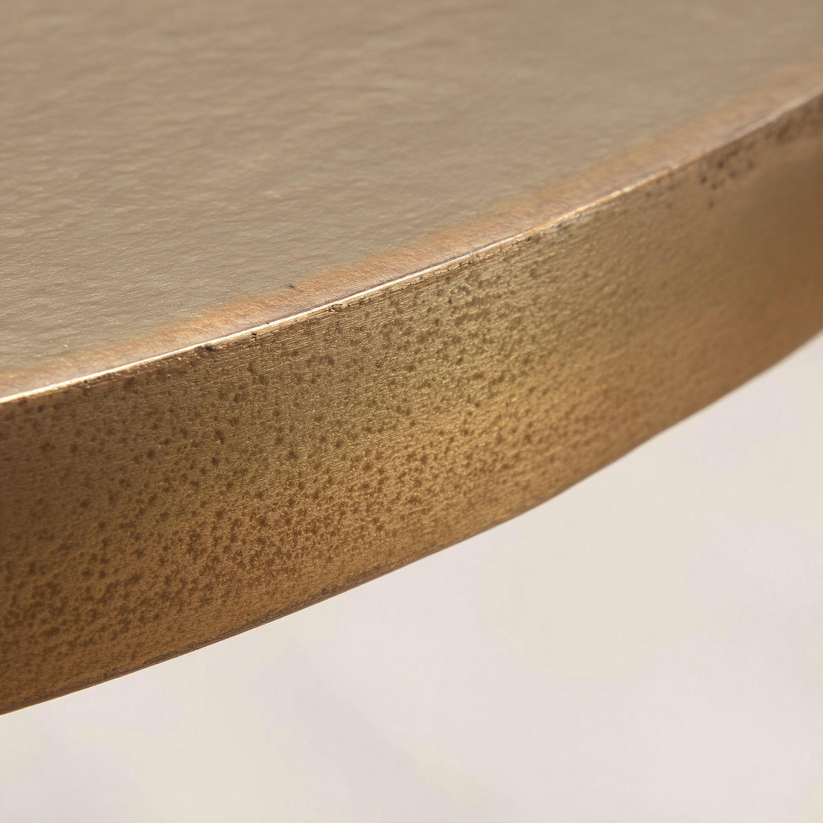 COUCHTISCH Klein Gold Metall Rund 60x60x46,5 cm Modern - Goldfarben, Metall (60/60/47cm) - KADIMA DESIGN