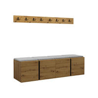 GARDEROBEN-SET Orion VII - Hellgrau/Eiche Artisan, Holzwerkstoff/Kunststoff (168/42/46cm) - MIRJAN24