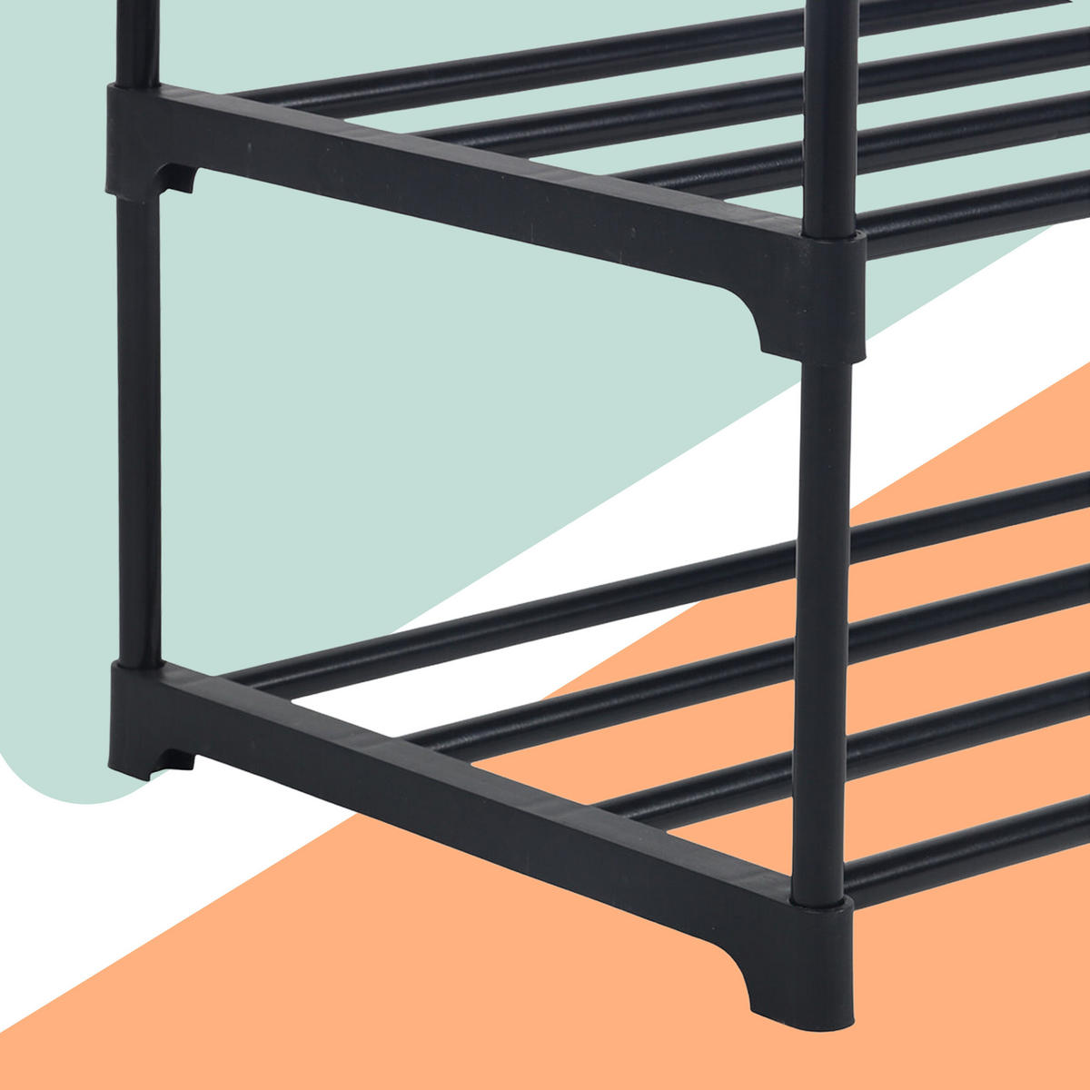 BOTNÍK - černá, kov/plast (45/89/30cm) - Relaxdays