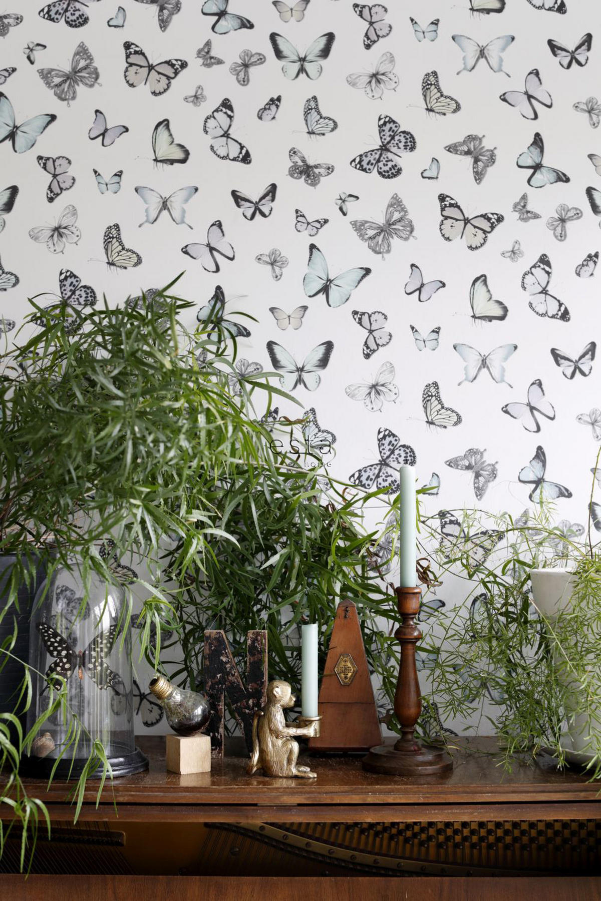 TAPETE Schmetterlinge 53 cm x 10.05 m - Lila, Papier (53/1000cm) - ESTAhome