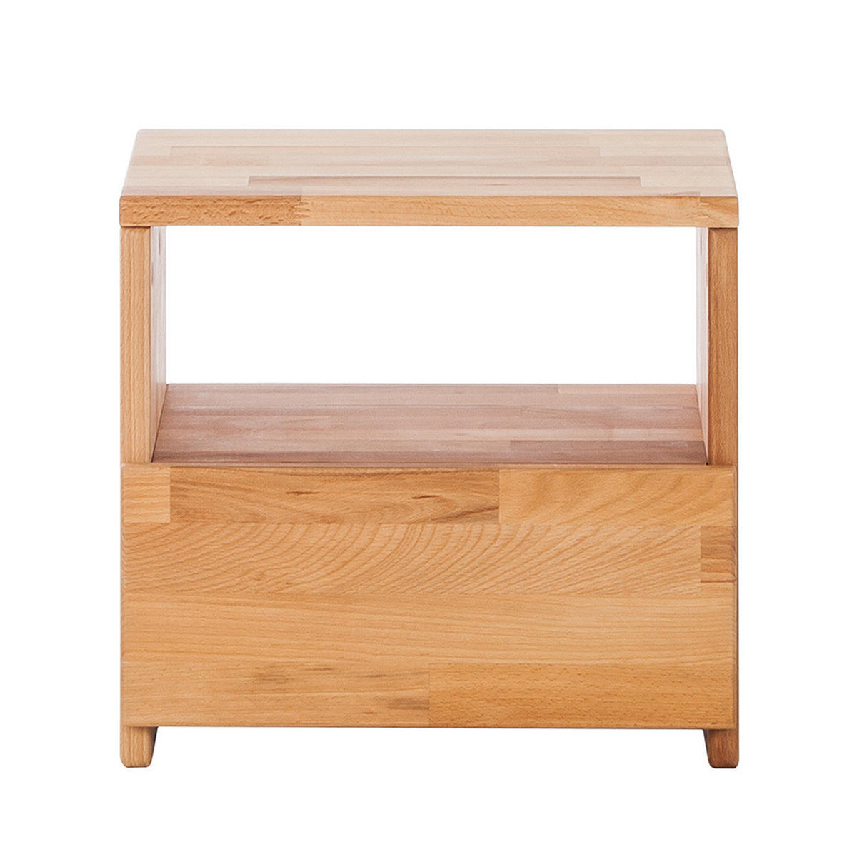 NACHTKOMMODE - Kernbuche massiv - geölt - Kernbuche, Holz (40/37/33cm) - home24