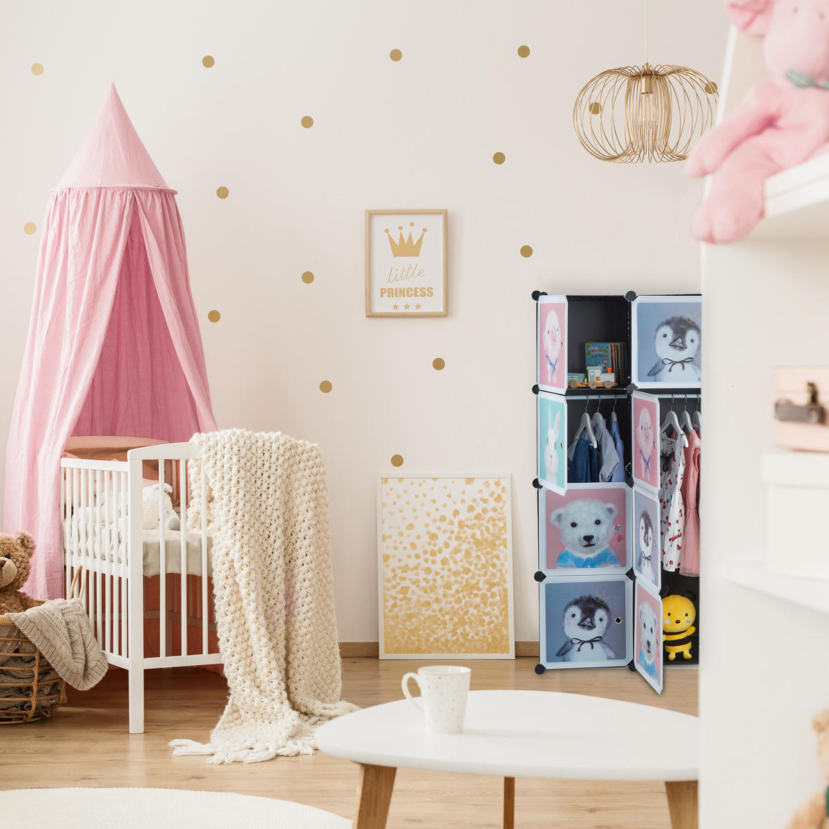 KINDERSTECKREGAL - Multicolor, Kunststoff/Metall (109/145/37cm) - Relaxdays