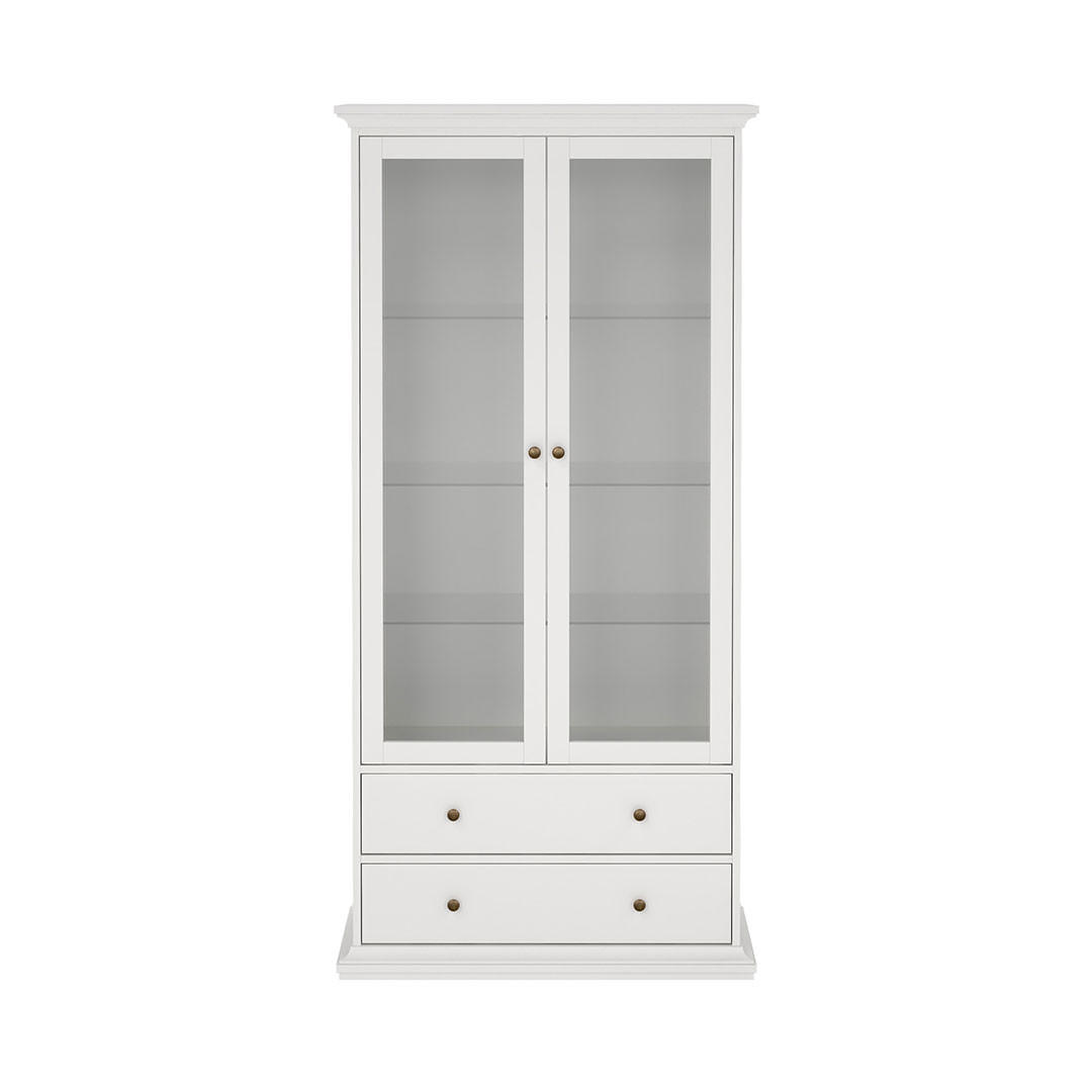 VITRINE Weiß - Weiß, Holzwerkstoff (96/201/42cm) - ebuy24