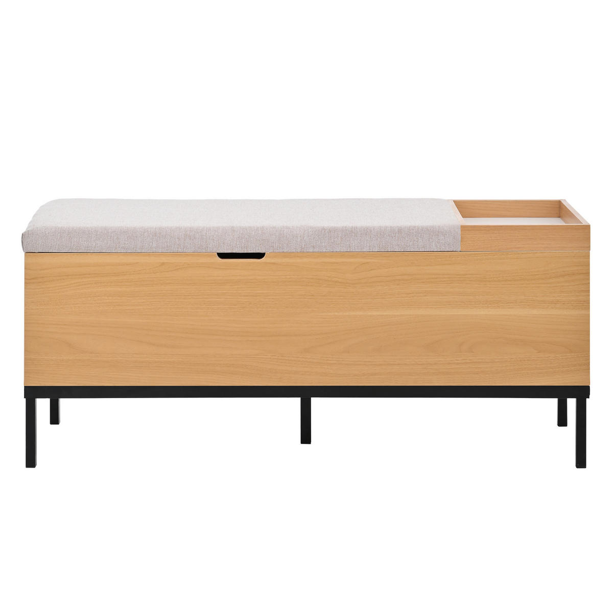 SCHUHBANK 115/49,5/40 cm natural mit Stauraum und hochwertiger Polsterung - Naturfarben, Holzwerkstoff (115/40/49.5cm) - OKWISH