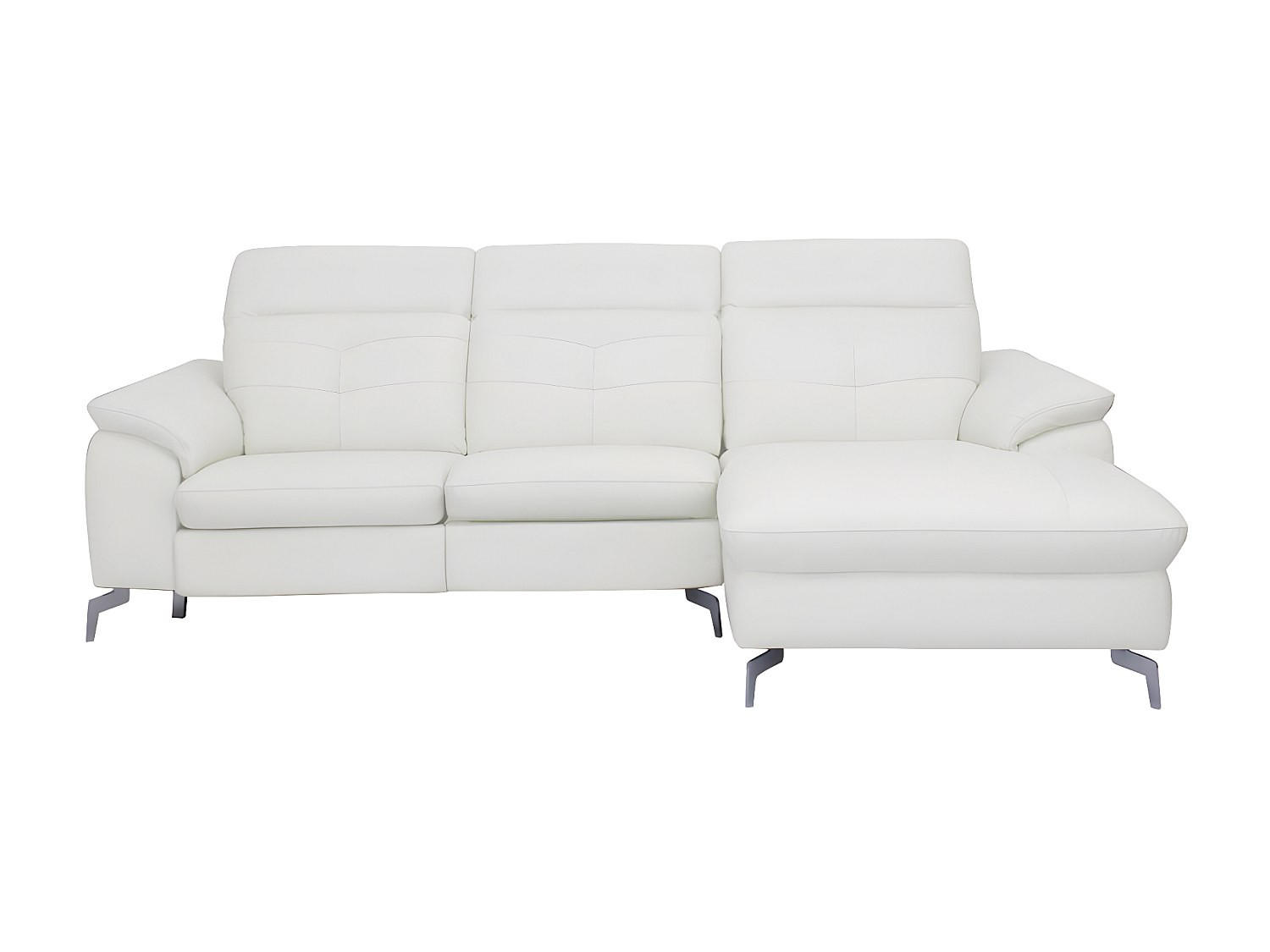 RELAXSOFA - 4 Personen - Leder - Weiß - Weiß, Leder (250/98/170cm) - Vente-Unique