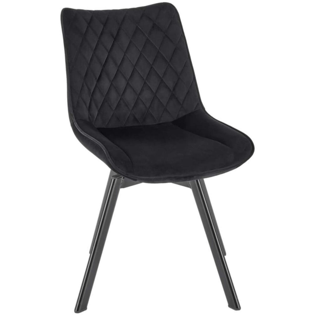 STUHL LUXI K520 - Schwarz, Holzwerkstoff/Metall (46/80/47cm) - Meblini