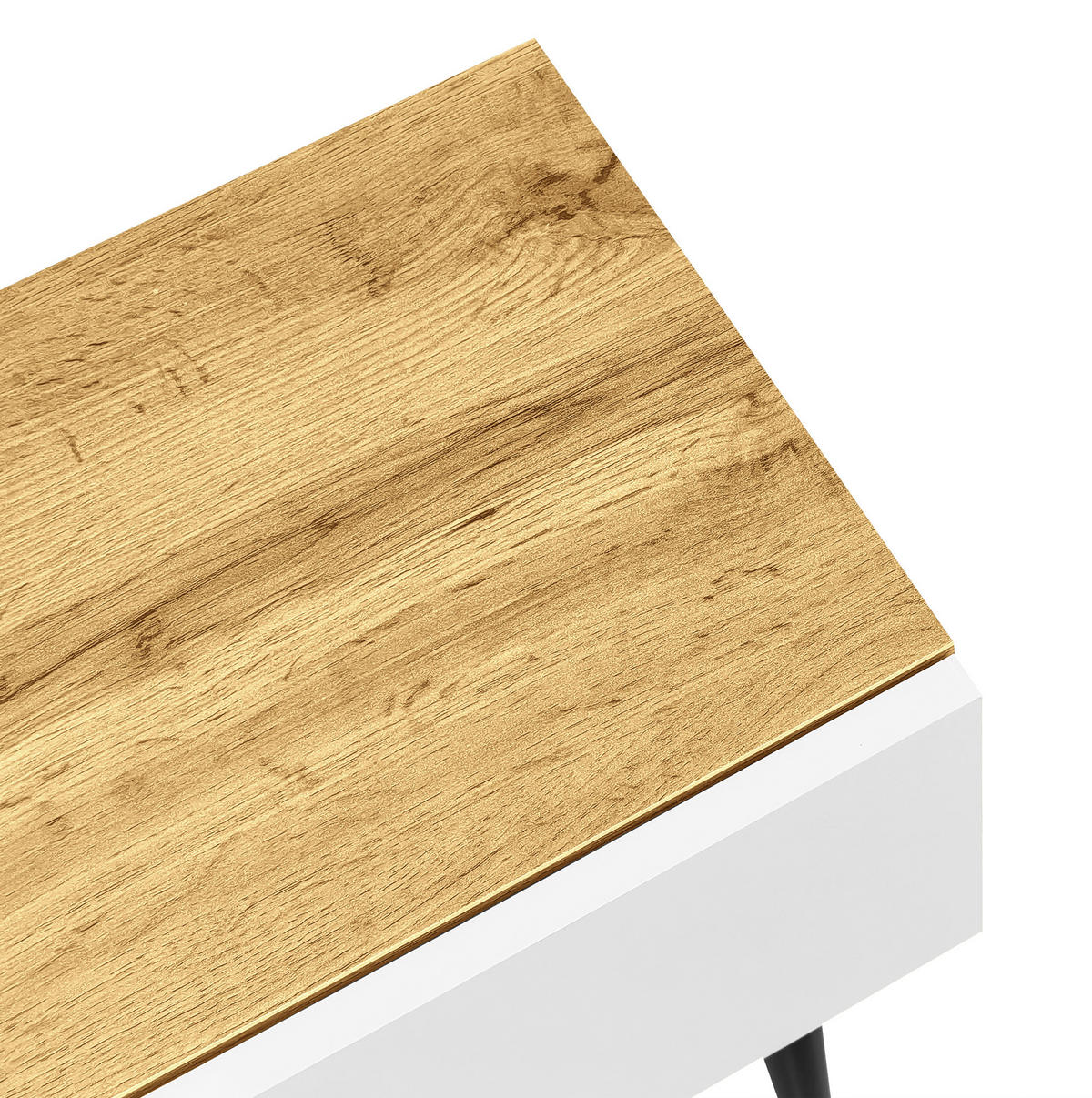 LOWBOARD 120/120/30/63.5 cm in Weiß/Holzoptik aus MDF und Spanplatte, modular verstellbar - Naturfarben, Holzwerkstoff (30/63.4/220cm) - OKMYHOME