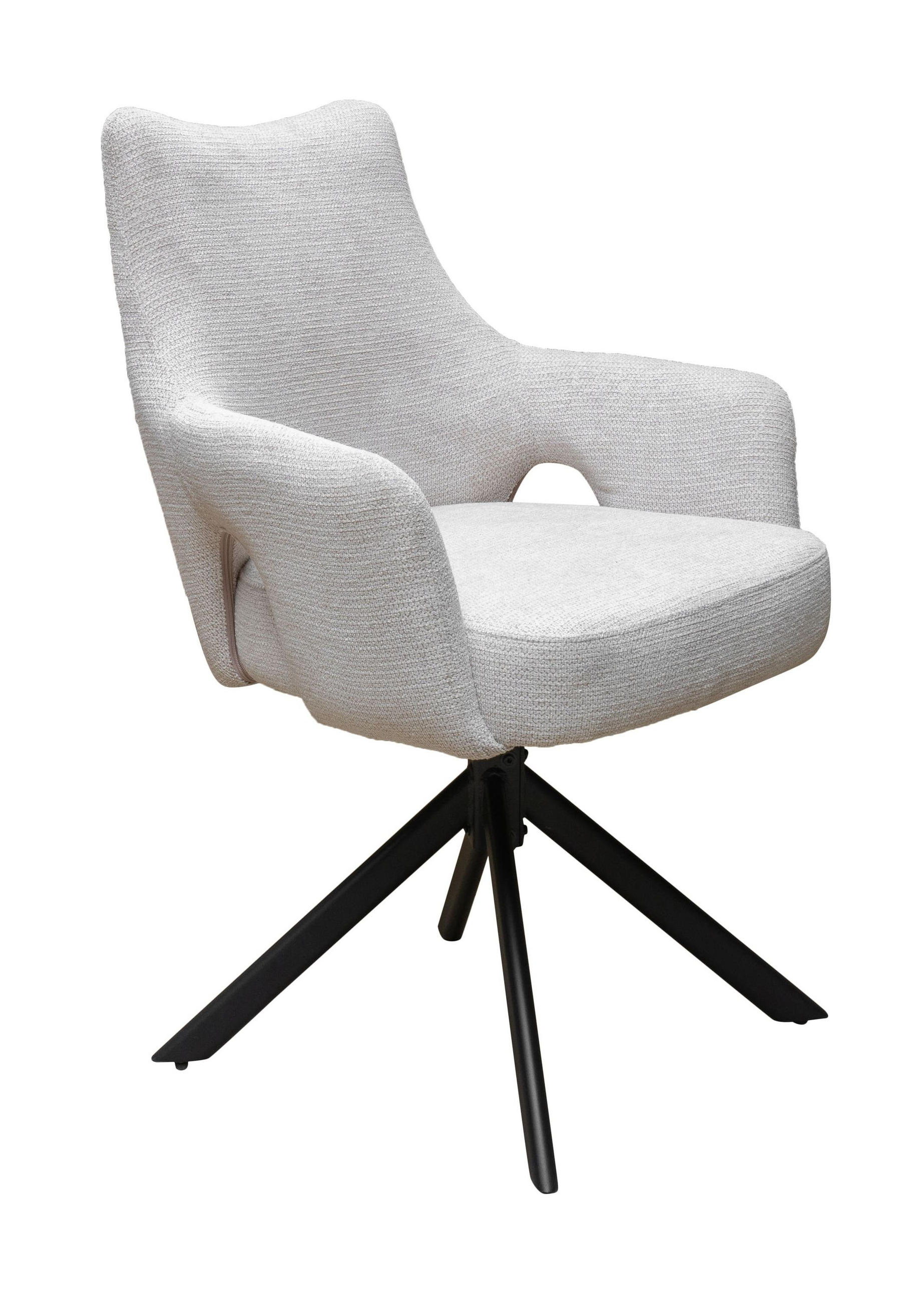 ESSZIMMERSTUHL Merlin, Webstoff, Creme - Creme, Textil (61/87/58cm) - dasmöbelwerk
