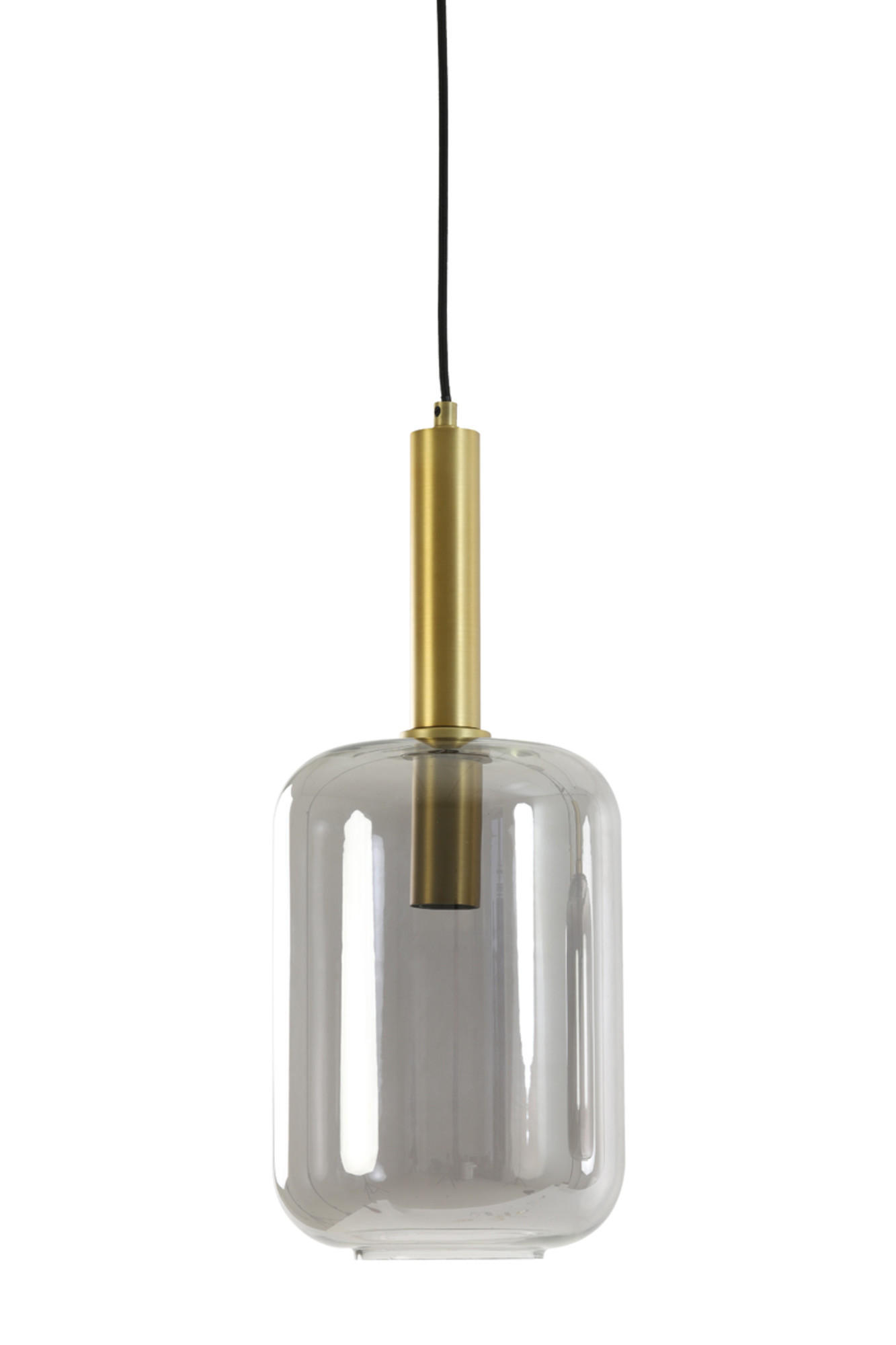 HÄNGELAMPE Lekar Bronze Ø22/52 cm - Bronzefarben, Glas (22/22/52cm) - Light & Living