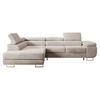 ECKSOFA Stevil Graubeige Cordbezug - Greige/Silberfarben, Textil/Metall (275/203cm) - Selsey