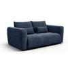 SOFA SORENO 3-Sitzer, dunkelblau - Schwarz/Dunkelblau, Holz/Textil (214/94/114cm) - Courtois Laville