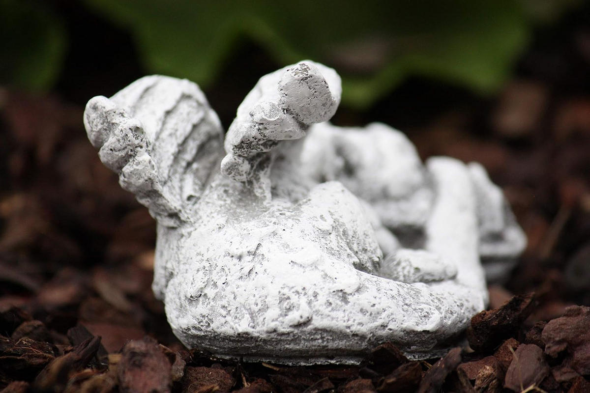 STEINFIGUR Mini Drache frostfest Steinguss - Grau, Stein (9/7/7cm) - stoneandstyle