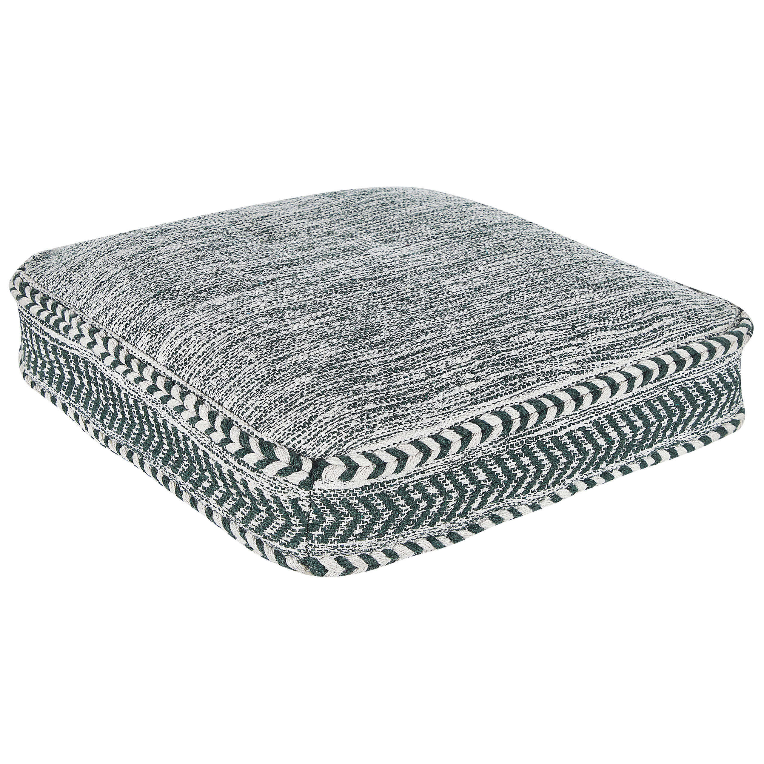 POUF Birch 60/60/12 cm - Grün, Naturmaterialien (60/12/60cm) - Beliani