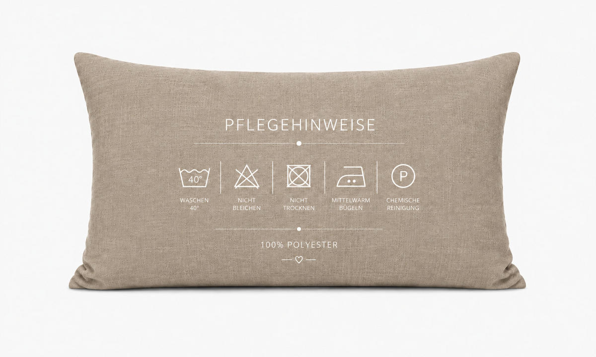 KISSENBEZUG Leinenoptik 40/60 cm Beige Natur - Beige, Textil (40/60cm) - TiborTex