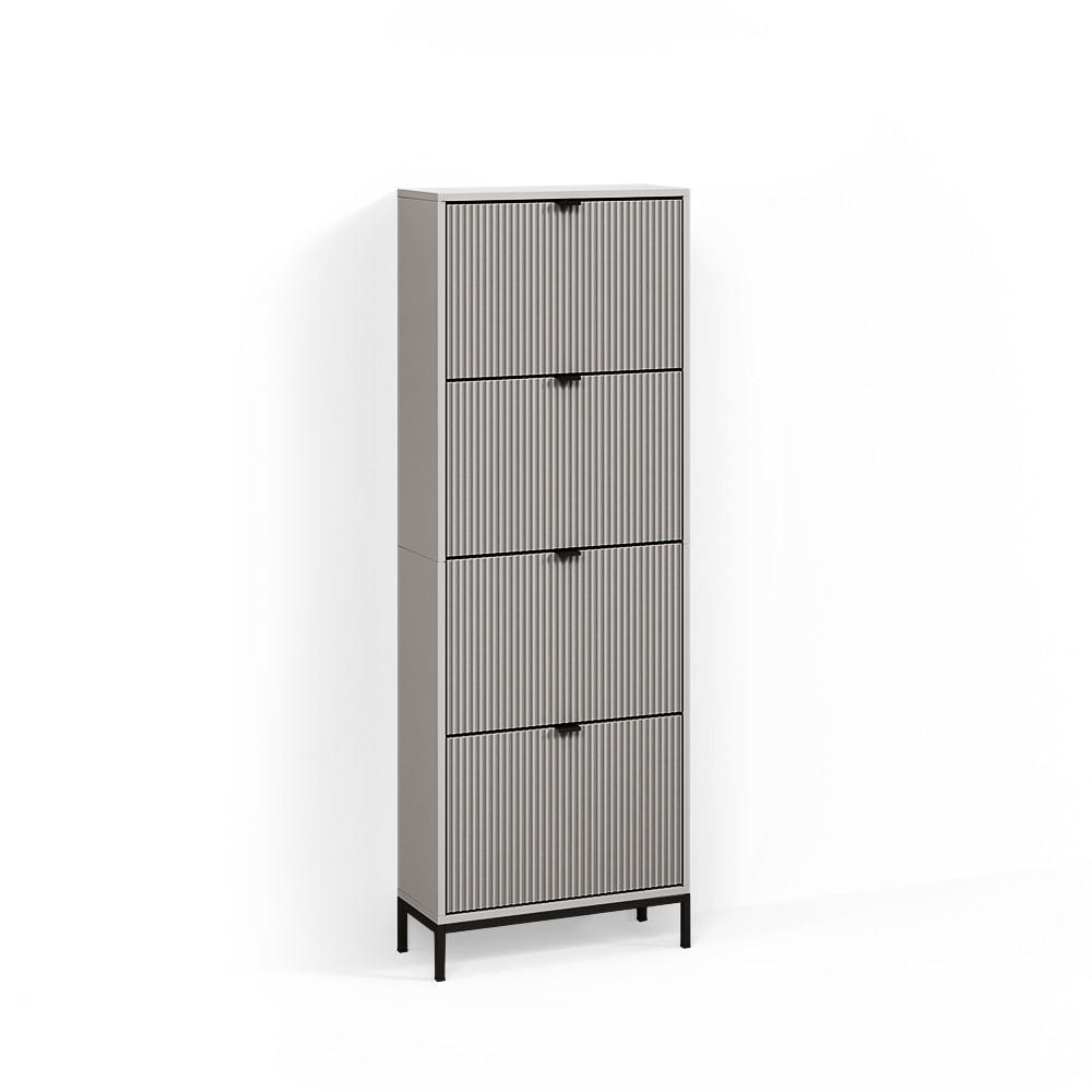 Livinity® BOTNÍK NA BOTY Aterno Šedá 60 x 168 cm se 4 zásuvkami