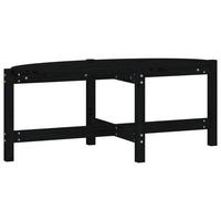 COUCHTISCH Schwarz 118x63x45 cm Massivholz Kiefer - Schwarz, Holz (118/63/45cm) - furnicato