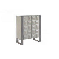 HIGHBOARD MARGO Grau Holz - Grau, Holz/Metall (100/120/40cm) - KAWOLA