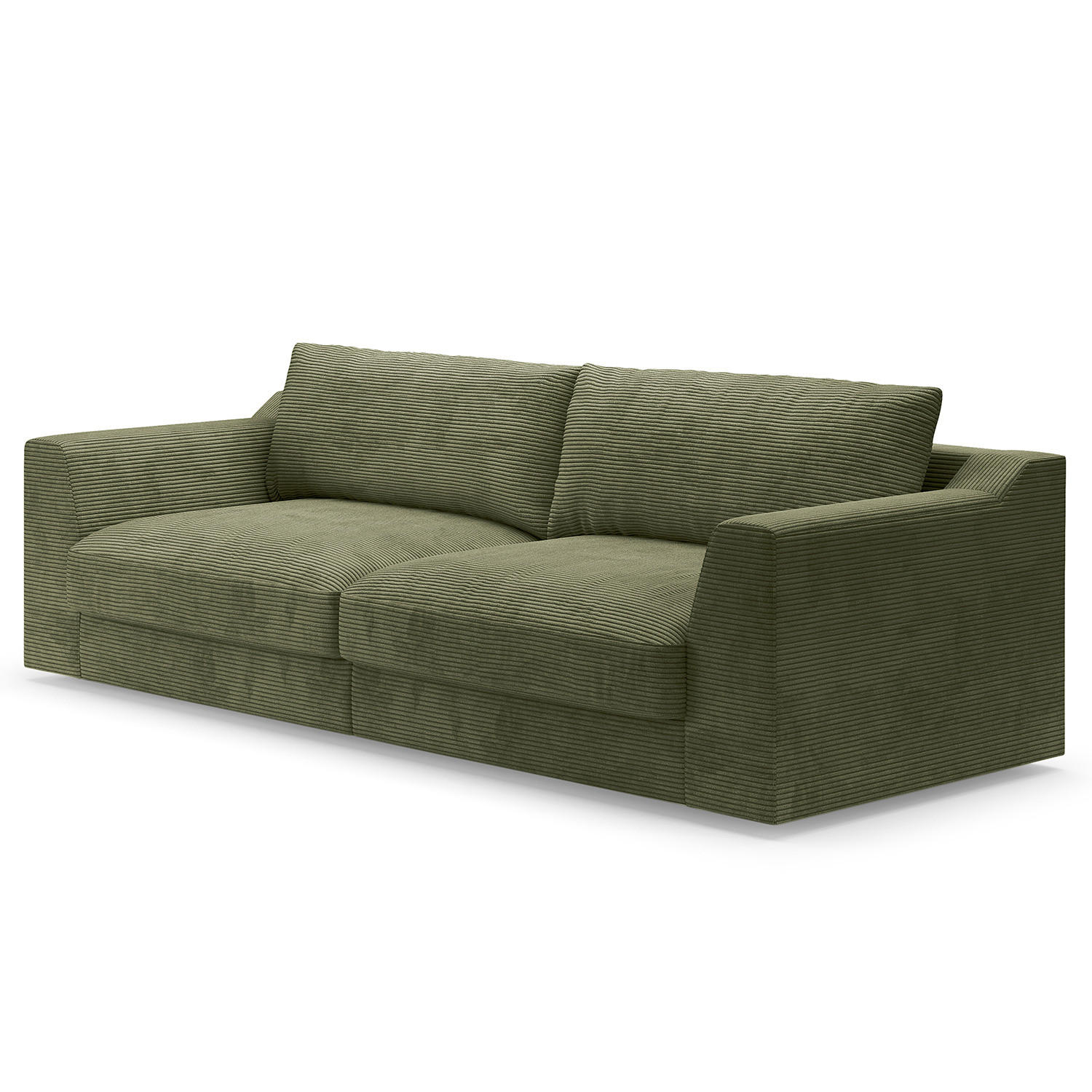 BIGSOFA - Schwarz/Grün, Kunststoff/Textil (274/90/112cm) - home24