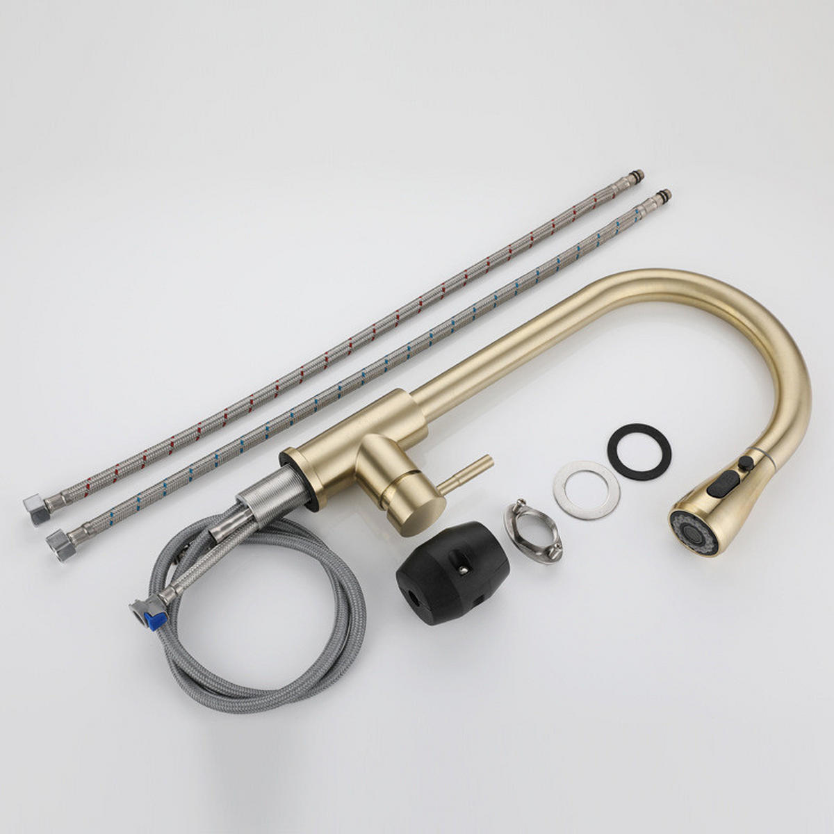 BADEZIMMERARMATUR, 38,5 cm hoch, gold - Goldfarben, Metall (51/6/24cm) - Vallsero