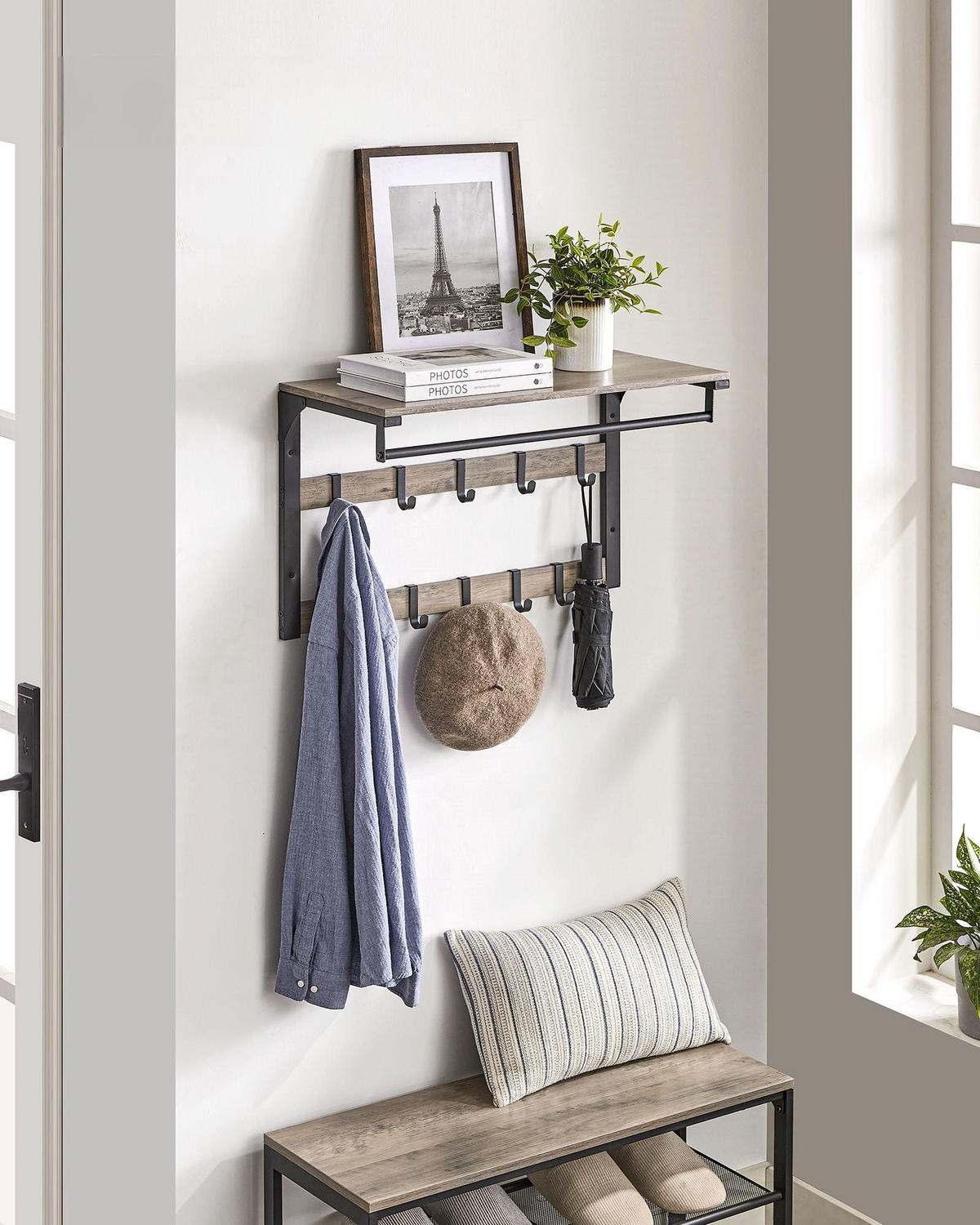 WANDGARDEROBE ANTANANARIVO - Schwarz, Holzwerkstoff (65/42/30cm) - Hansiro