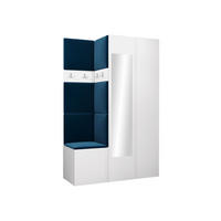 GARDEROBEN-SET Orion XXVI - Blau/Weiß, Holzwerkstoff/Kunststoff (116/186/46cm) - MIRJAN24