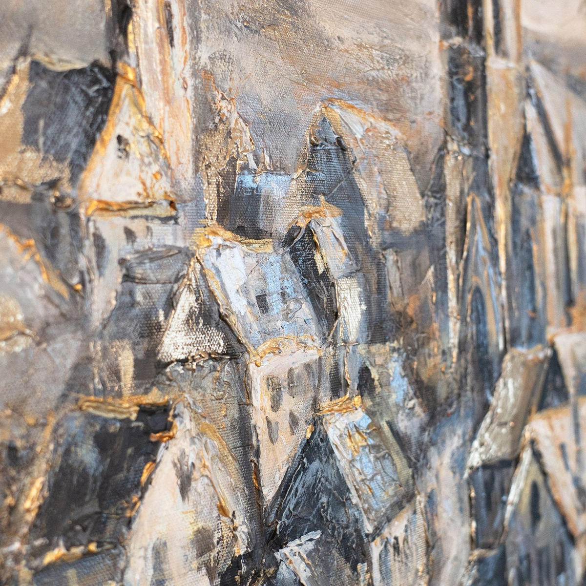 GEMÄLDE Antike Kathedrale auf Keilrahmen 115x50 cm - Multicolor, Holz (115/50cm) - YS-art gallery