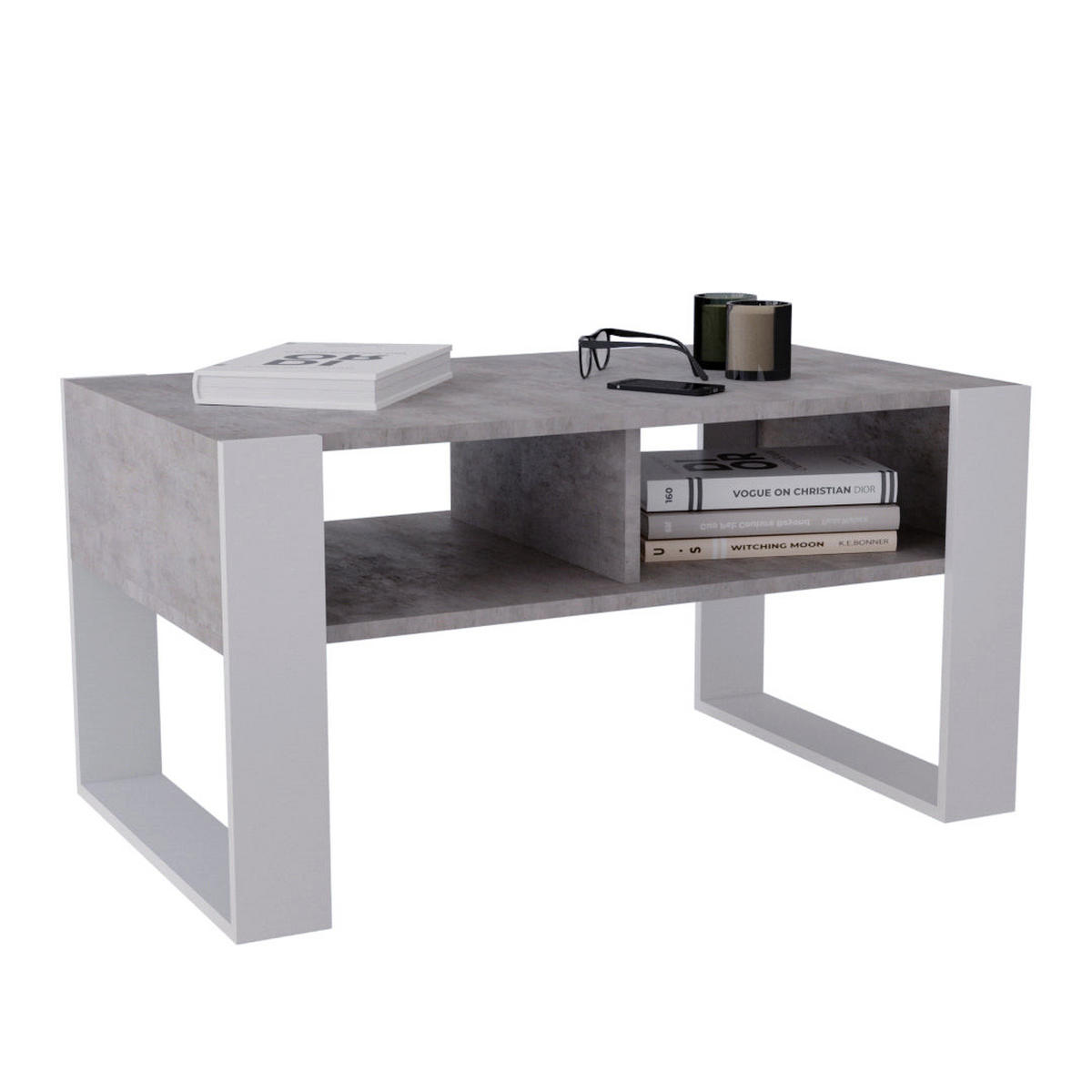 COUCHTISCH KORA 92 - Multicolor/Weiß, Holz (53.6/92/45cm) - Mat-Haus