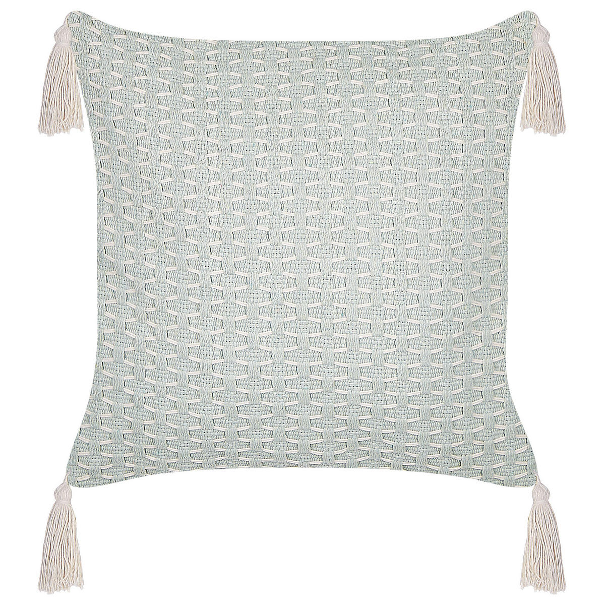 DEKOKISSEN 2er-Set Mintgrün 42/42 cm Hakone - Mintgrün, Textil (42/42cm) - Beliani