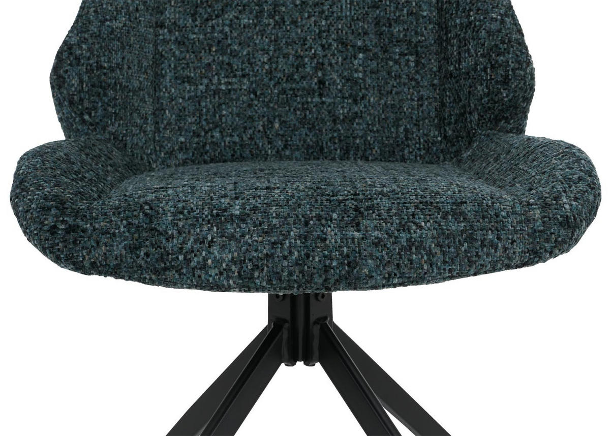ESSZIMMERSTUHL Schwarz, Grün 6er-Set - Dunkelgrün/Schwarz, Textil (55/88/63cm) - MCW