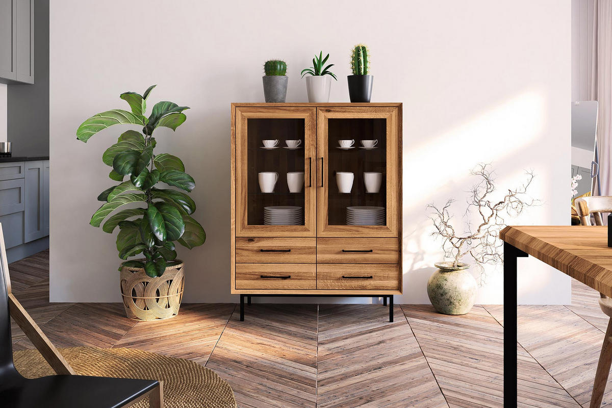 SIDEBOARD LEON Wildeiche - Wildeiche, Holz (97/125/45cm) - byoak