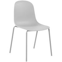 STAPELSTUHL Kunststoff Hellgrau - Hellgrau, Kunststoff/Metall (51/85/55cm) - CLP
