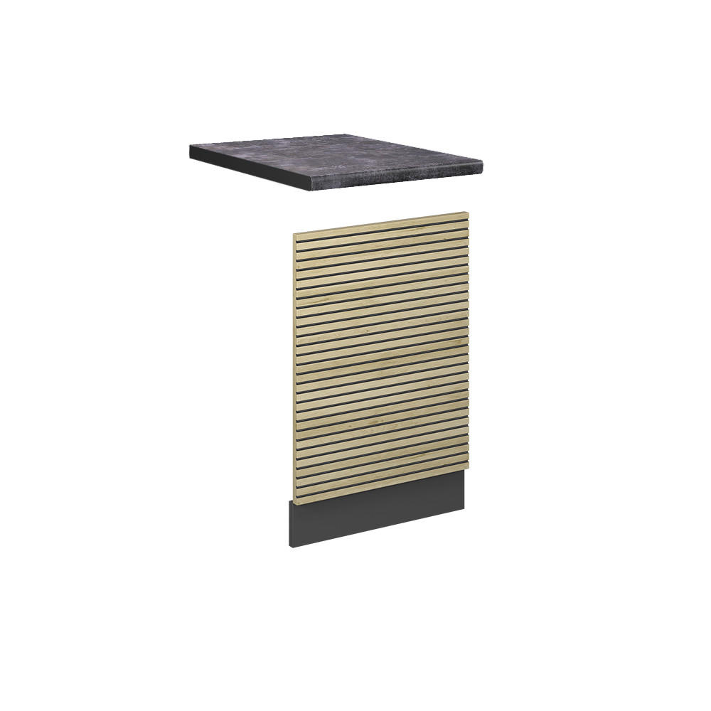 FRONTBLENDE Fame-Line Eiche Paneel 45 cm , AP Anthrazit - Eichefarben/Anthrazit, Holzwerkstoff (45/67.4/1.6cm) - Vicco