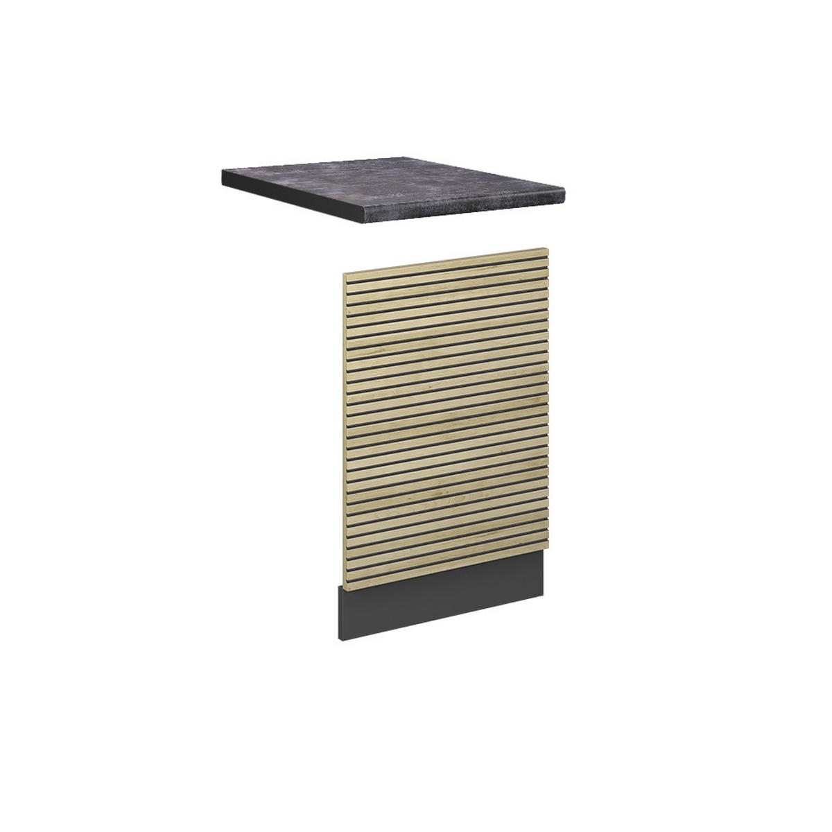 FRONTBLENDE Fame-Line Eiche Paneel 45 cm , AP Anthrazit - Eichefarben/Anthrazit, Holzwerkstoff (45/67.4/1.6cm) - Vicco