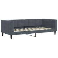 TAGESBETT Dunkelgrau 100/200 Cm Samt - Grau, Textil (100/200cm) - vidaXL