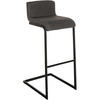 BARHOCKER Stoff Dunkelgrau - Dunkelgrau/Schwarz, Textil/Metall (40/96/50cm) - CLP