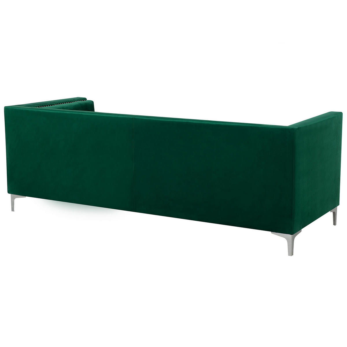 3-SITZER-SOFA Samtstoff Smaragdgrün Avaldsenes - Hellgrün, Textil (211/74/82cm) - Beliani