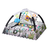 SPIELBOGEN 2 in 1 grau Krabbeldecke, Bällebad, Greiflinge, 18 Spielbälle, 100% Polyester - Grau, Textil (75/50/78cm) - Kikka boo