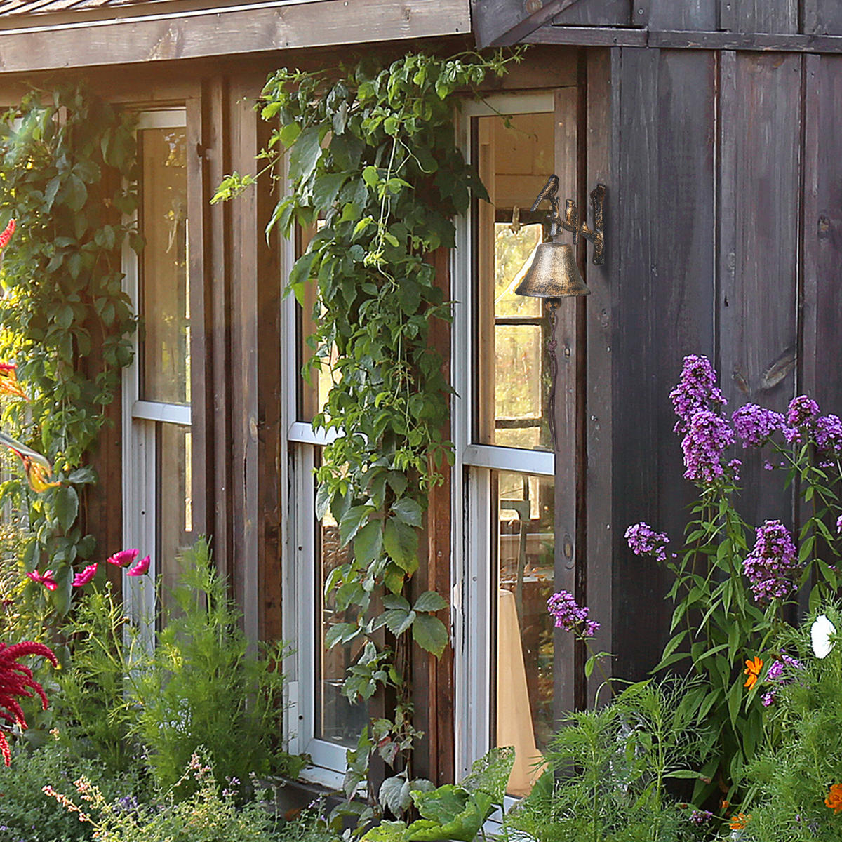 TÜRGLOCKE - Braun, Metall (10/20/13cm) - Relaxdays