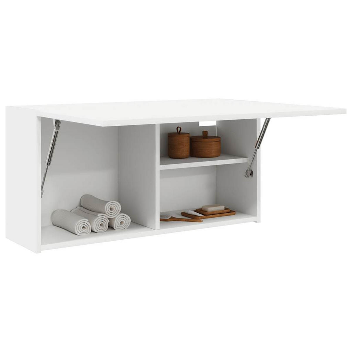 BAD-WANDSCHRANK Weiss 80/25/40 Cm Holzwerkstoff - Weiß, Holzwerkstoff (25/40/80cm) - vidaXL