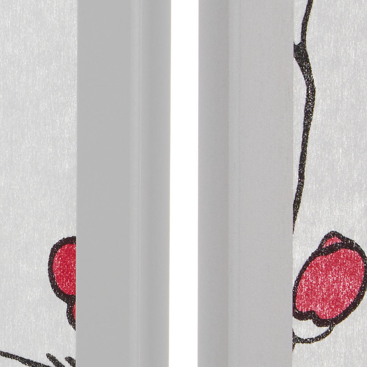 PARAVENT 5-tlg. 220/179 cm Weiß Kirschmuster - Weiß, Holz (220/179/2cm) - Homestyle4u