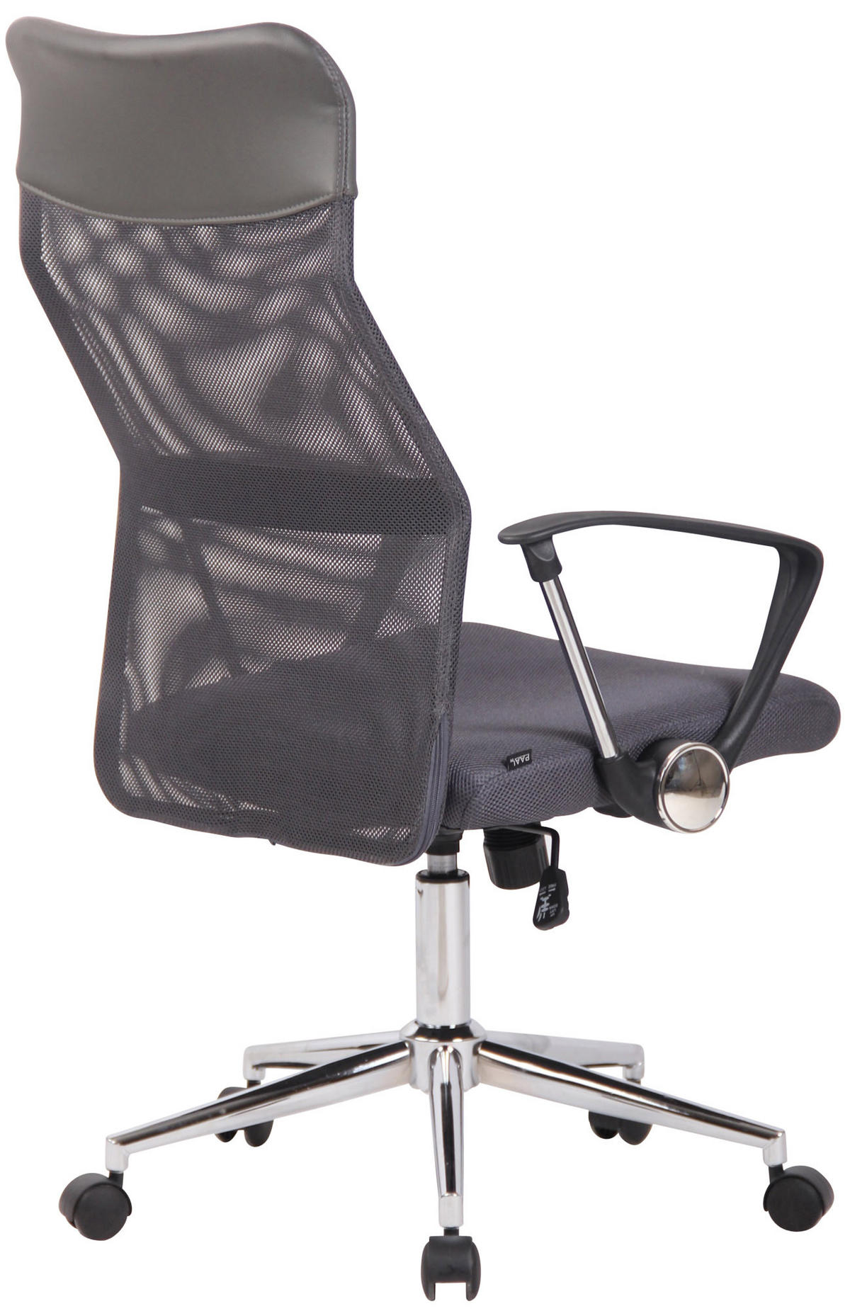 DREHSTUHL Microfaser grau - Chromfarben/Grau, Kunststoff/Textil (60/108/64cm) - CLP