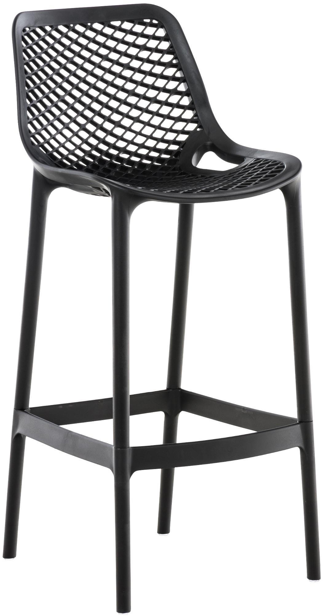 furnicato Barhocker Schwarz 45x105x53 cm