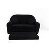 KINDERSOFA MIT VERLÄNGERUNG aus Kuschel-Cord in Schwarz - Schwarz, Textil (100/60/50cm) - Fortisline