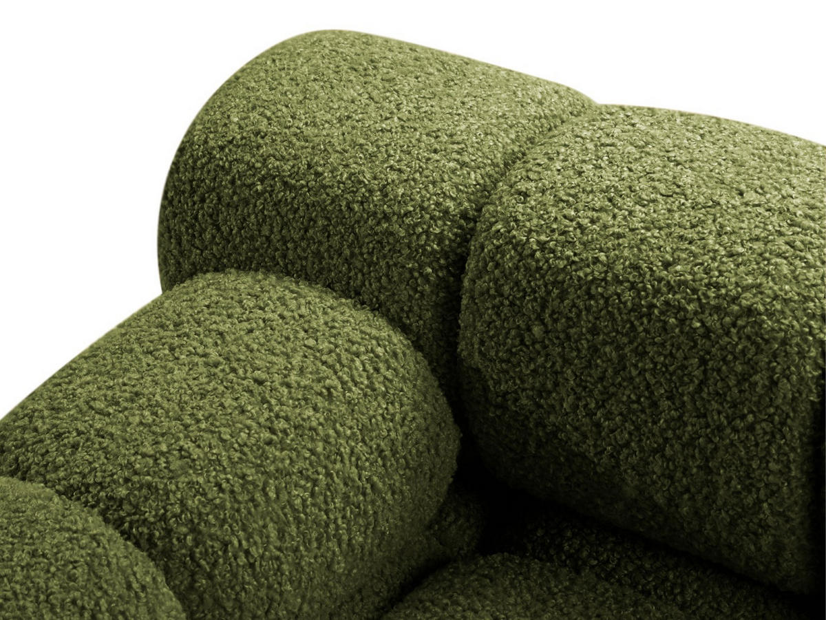 SOFA modular Bellis aus Boucle grün 3 Sitzplätze - Grün, Textil (94/70/282cm) - Micadoni