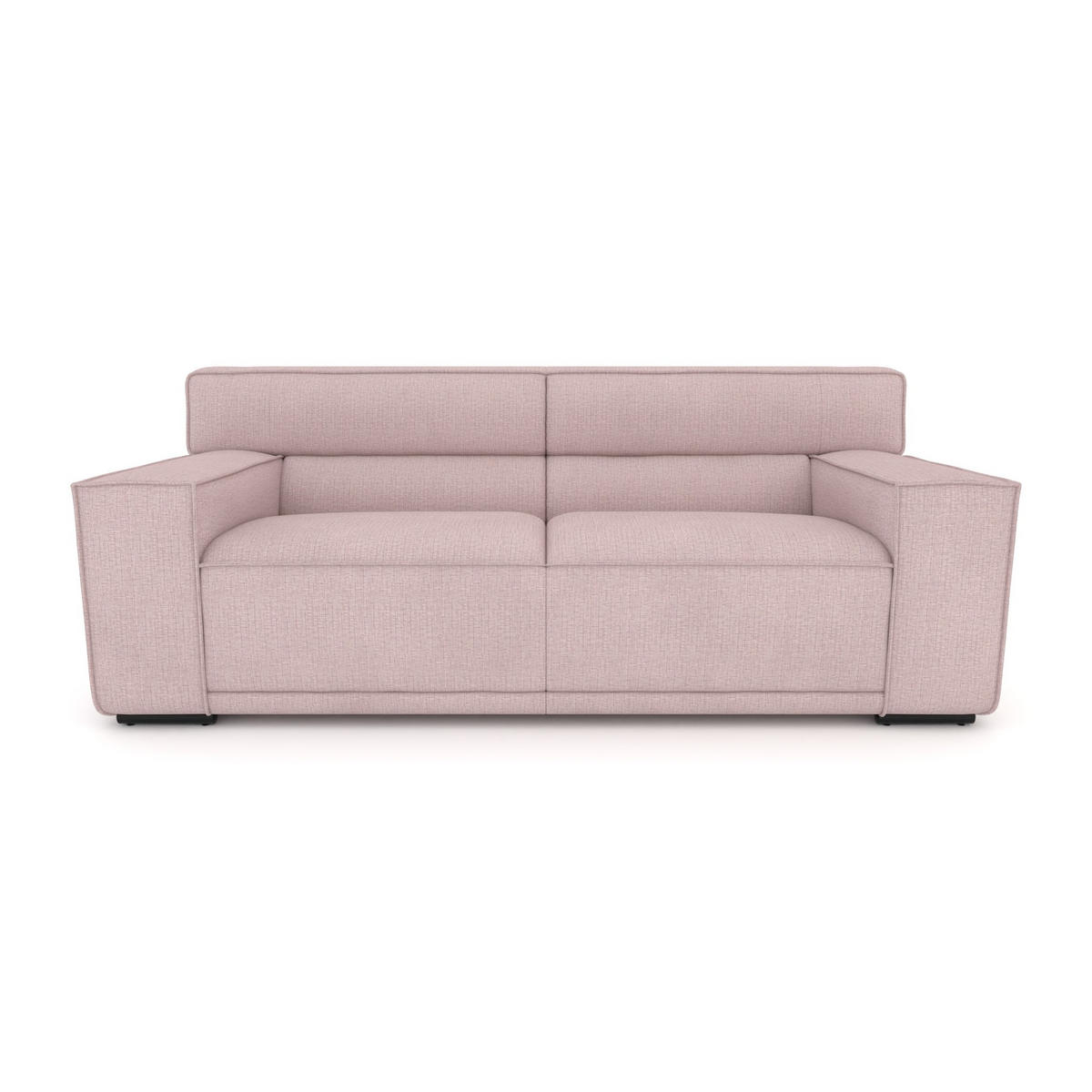 3-SITZER Umea Chenille Rosa 204/106/78 cm - Altrosa, Kunststoff/Textil (204/78/106cm) - foamnova