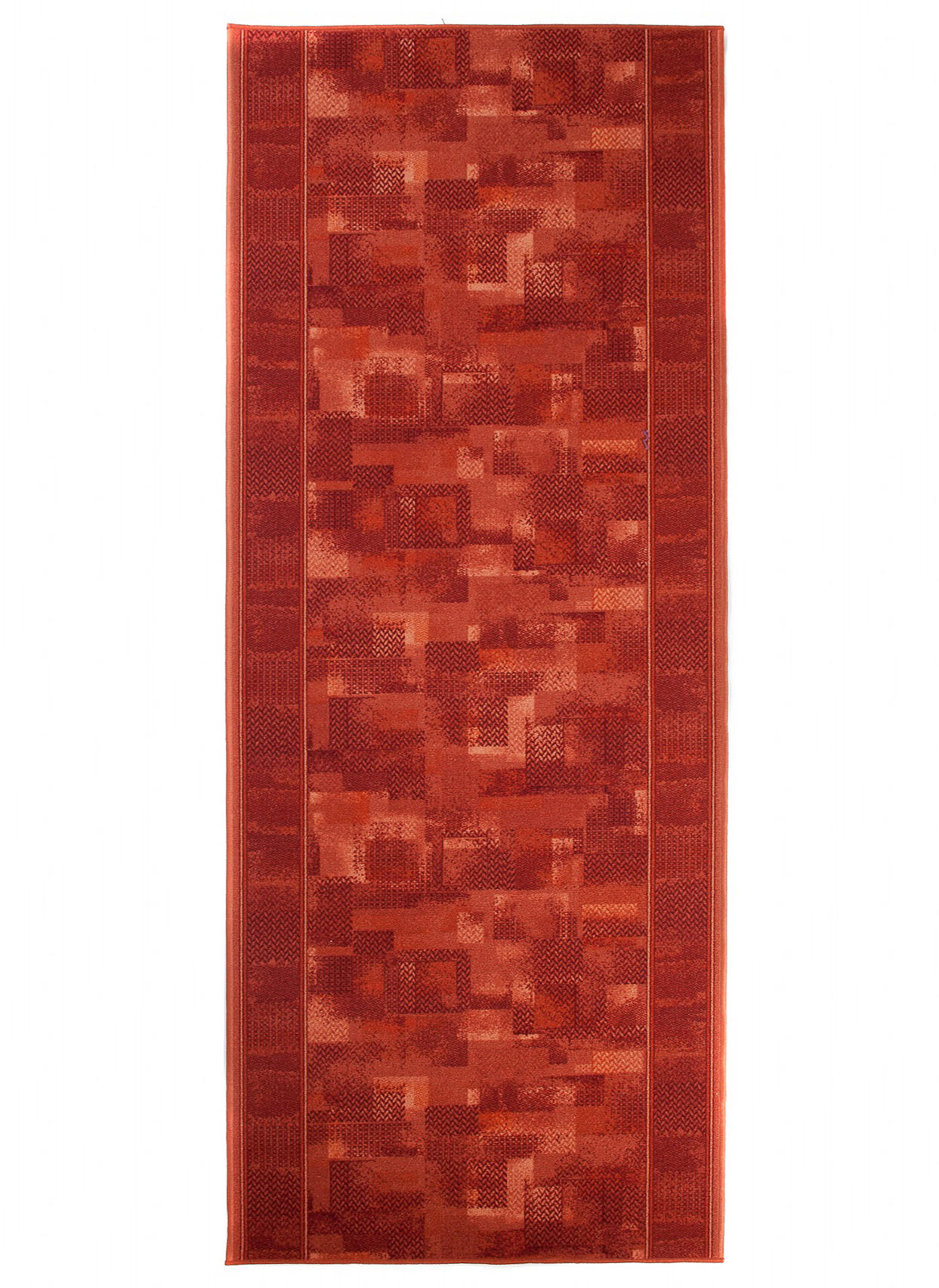 TEPPICHLÄUFER Anti-Rutsch Dunkelorange Rot rutschfest Gummiunterlage 80/1200 cm - Rot/Dunkelorange, Textil (80/1200cm) - Tapiso