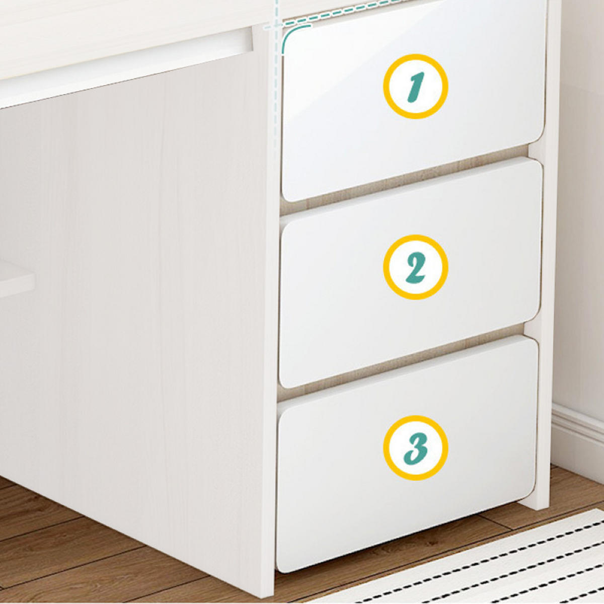 SCHREIBTISCH weiß 100/50/73,5 cm - Weiß, Textil (100/50/73.5cm) - MUVU